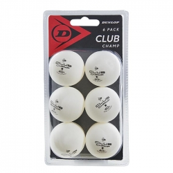 6 Pelotas Ping Pong Dunlop Club Blancas