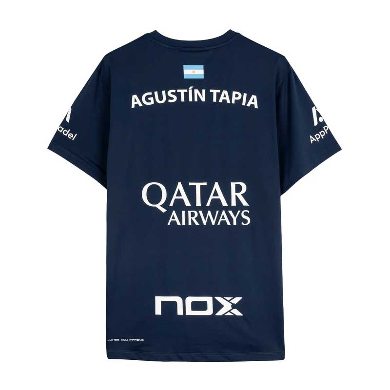 Camiseta Nox Sponsors AT10 Marina  ⭐️ Mejores Ofertas En Moda Padel