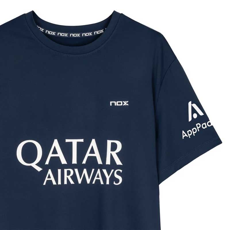 Camiseta Nox Sponsors AT10 Marina  ⭐️ Mejores Ofertas En Moda Padel