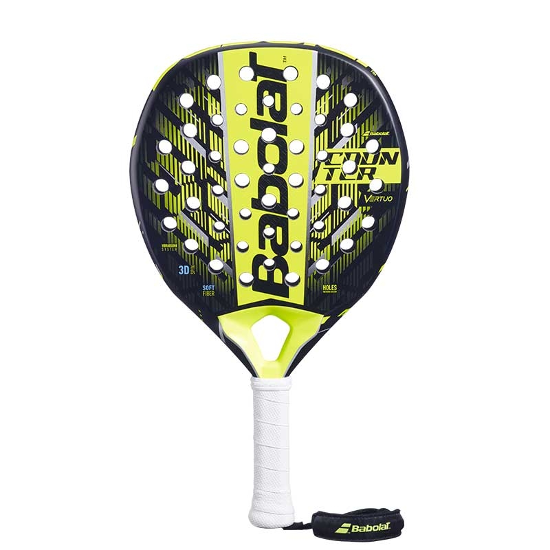 Pala Babolat Counter Vertuo, equilibrio perfecto entre control y potencia para jugadores estratégicos.