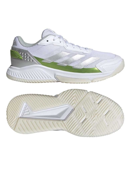 Zapatillas Adidas Courtquick W JP7229 sobre pista de Padel