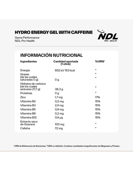 Stick Gel Cafeína Cherry NDL | Energía rápida y eficaz