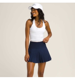 Falda Wilson WW00160331 Marina – diseño Marina en azul marino, perfecta para pádel con tejidos técnicos y estilo deportivo.