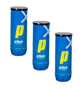 Tripack Pelotas Prince Padel Open – 3 botes rápidos y duraderos para todo tipo de pistas.