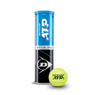 Pelotas Dunlop ATP Championship 4 Bote Metálico Premium con 4 Pelotas de Alta Calidad