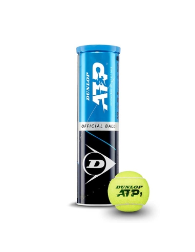 Pelotas Dunlop ATP Championship 4 Bote Metálico Premium con 4 Pelotas de Alta Calidad