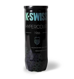 Pelotas de pádel K-Swiss Hypercourt Padel presurizadas con fieltro 45% lana, gran rebote y alta durabilidad
