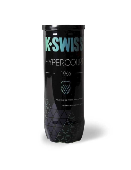 Pelotas de pádel K-Swiss Hypercourt Padel presurizadas con fieltro 45% lana, gran rebote y alta durabilidad