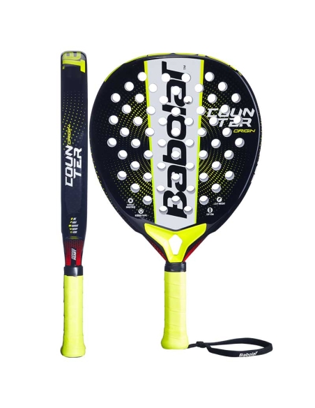 Pala Babolat Counter Origin, diseñada para el jugador contraatacante que busca el máximo control desde el fondo de la pista.