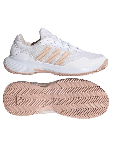 Zapatillas Adidas GameCourt 2 W, diseñadas para ofrecer comodidad, estilo y rendimiento en la pista.