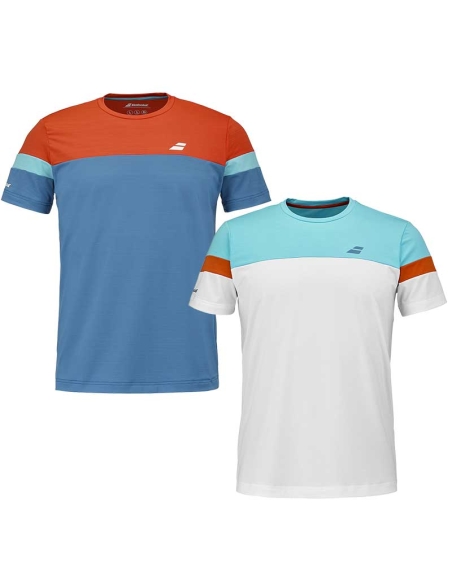 Camiseta Babolat Crew Neck Tee, prenda ligera y transpirable diseñada para ofrecer confort, movilidad y estilo en pista.