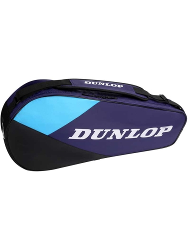 Raquetero Dunlop FX Club – Bolsa de tenis compacta para 3 raquetas, diseño deportivo y gran comodidad