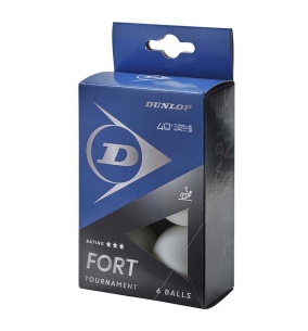 Pelotas de ping pong Dunlop Fort 6 Balls – Pack de 6 pelotas para interior, nivel avanzado